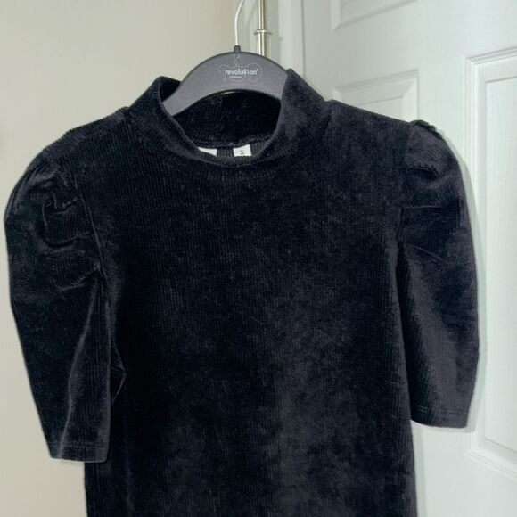 Gap Kids Black Velour Mock Neck Dress Size 8 - Picture 2 of 6